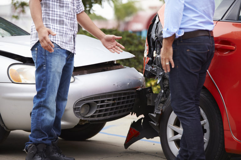 car accident lawyer needed to help two arguing after car crash